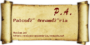 Palcsó Annamária névjegykártya